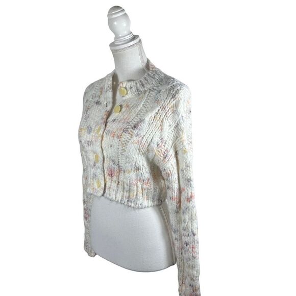 Urban Outfitters Cameron Confetti Cable Knit Crop Cardigan - Picture 7 of 13